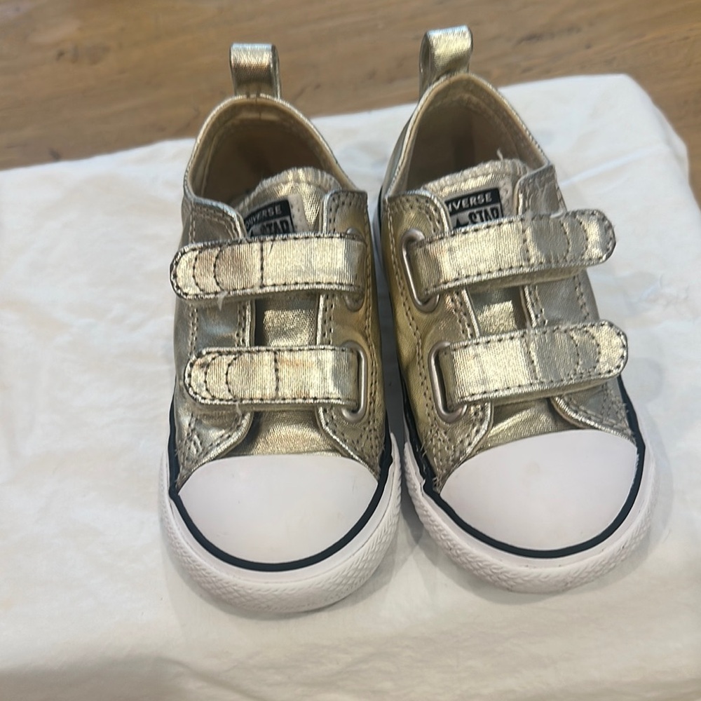 Gold Converse Kids Shoes